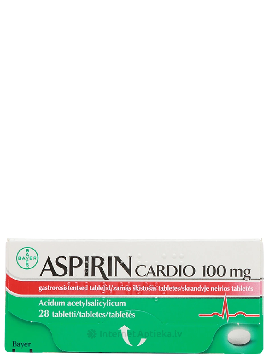 Aspirin Cardio 100 мг (аспирин), 28 таблеток | internetaptieka.lv