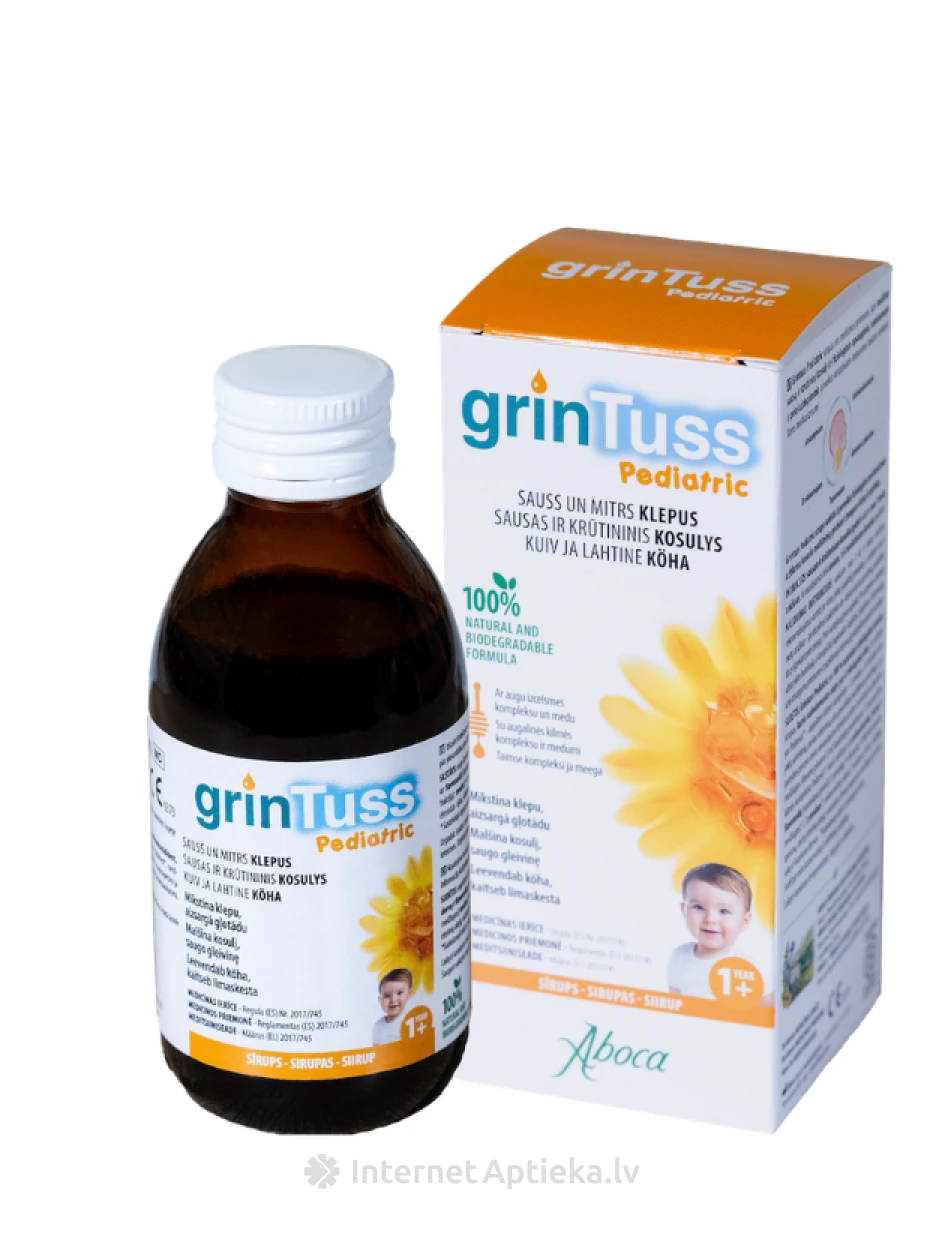Aboca Grintuss Pediatric сироп, 180 г | internetaptieka.lv