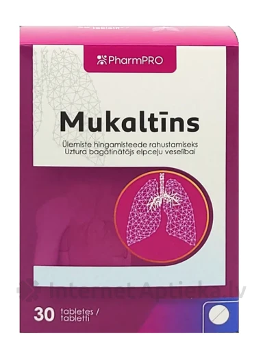 Mukaltīns 50 mg, 30 tabletes | internetaptieka.lv
