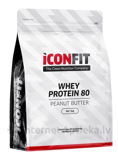 ICONFIT sūkalu proteīns 80 zemesriekstu sviests, 1 kg | internetaptieka.lv