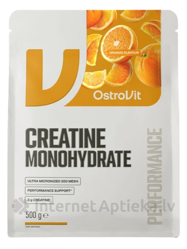 OstroVit Creatine Monohydrate (orange, sport blue) pulveris, 500 g | internetaptieka.lv