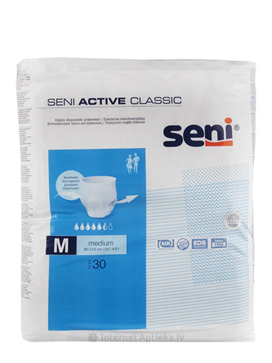 Seni Active Classic aluspüksid, M, 30 tk. | internetaptieka.lv