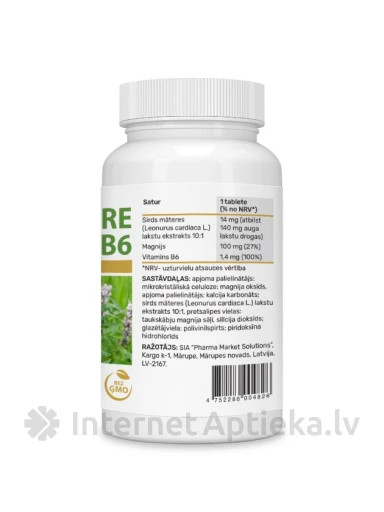 Südameema + Magneesium + B6 tabletid, 30 tk. | internetaptieka.lv