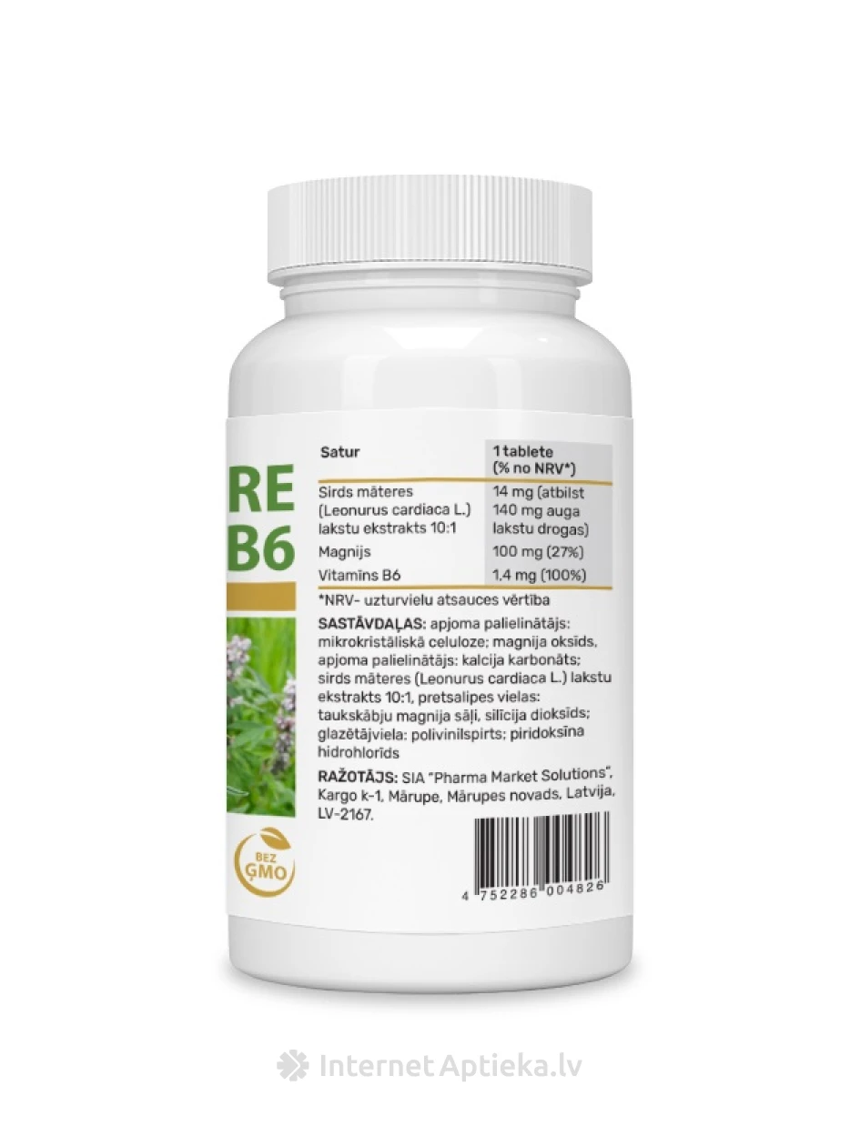 Südameema + Magneesium + B6 tabletid, 30 tk. | internetaptieka.lv