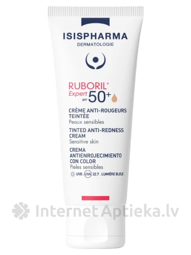 ISISPHARMA RUBORIL SPF50+ tooniv kreem punetuse vastu, 40 ml | internetaptieka.lv