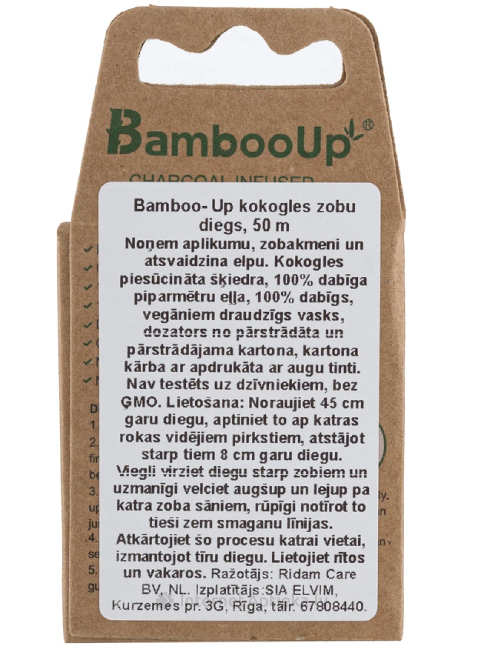 Bamboo-Up süsi hambaniit, 50 m | internetaptieka.lv