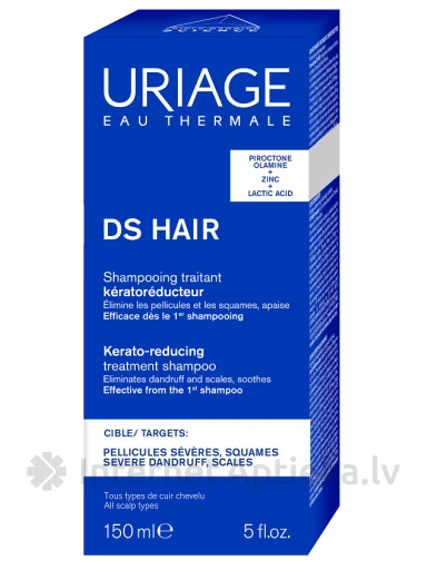 URIAGE D.S. keratolüütiline juuksešampoon, 150 ml | internetaptieka.lv