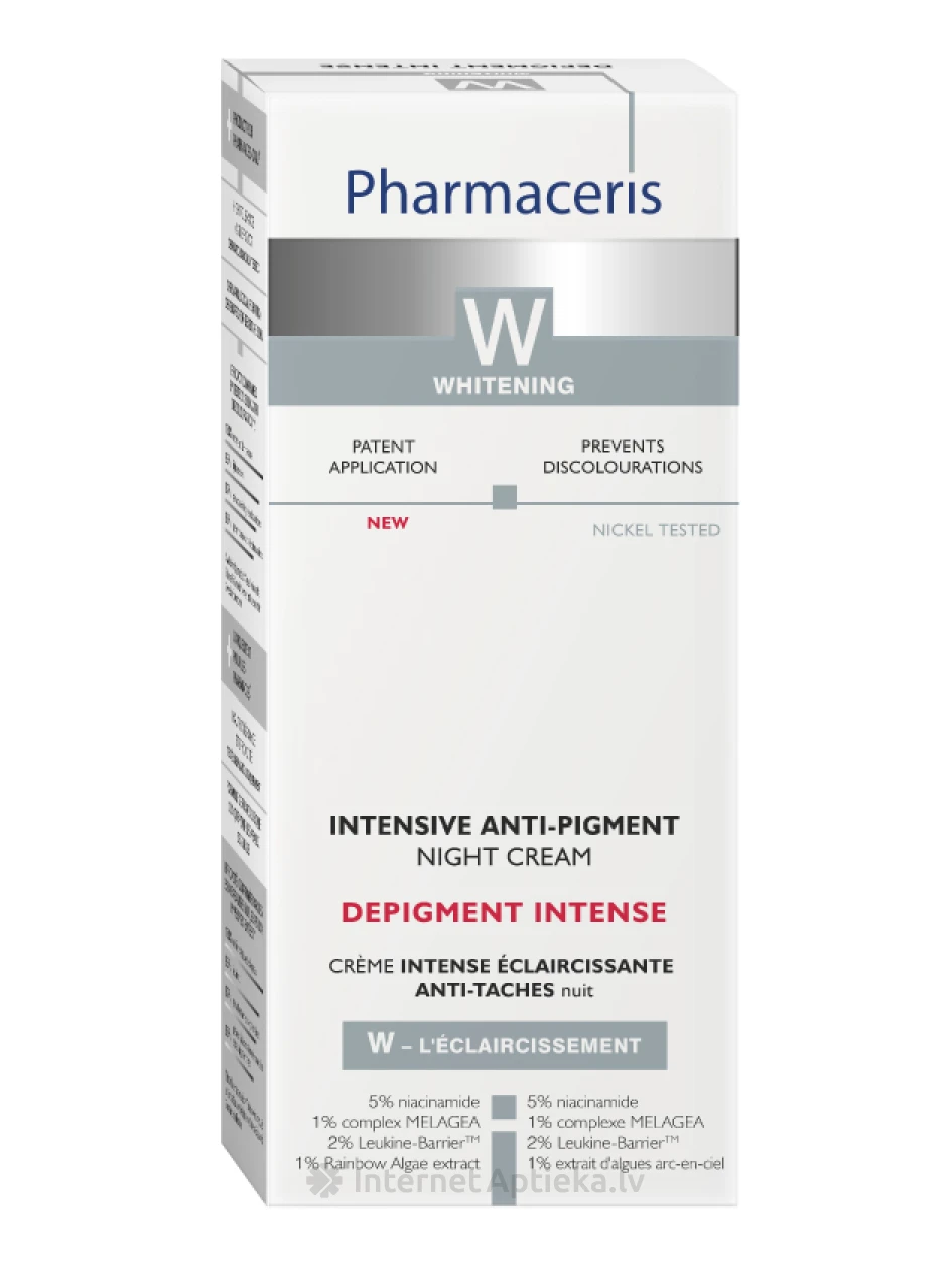 Pharmaceris W DEPIGMENT INTENSE pigmentāciju mazinošs nakts krēms, 50 ml | internetaptieka.lv