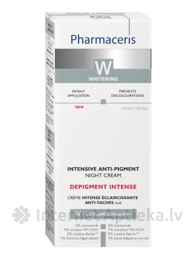 Pharmaceris W DEPIGMENT INTENSE pigmentāciju mazinošs nakts krēms, 50 ml | internetaptieka.lv