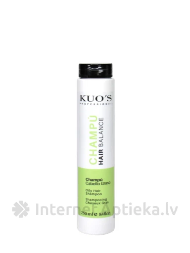 KUO`S Hair Balance Šampūns taukainiem matiem, 250 ml | internetaptieka.lv