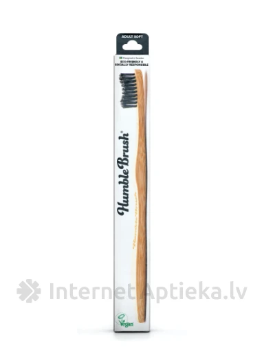 HUMBLE zobu birste - pieaugušajiem, melna, 1 gb. | internetaptieka.lv