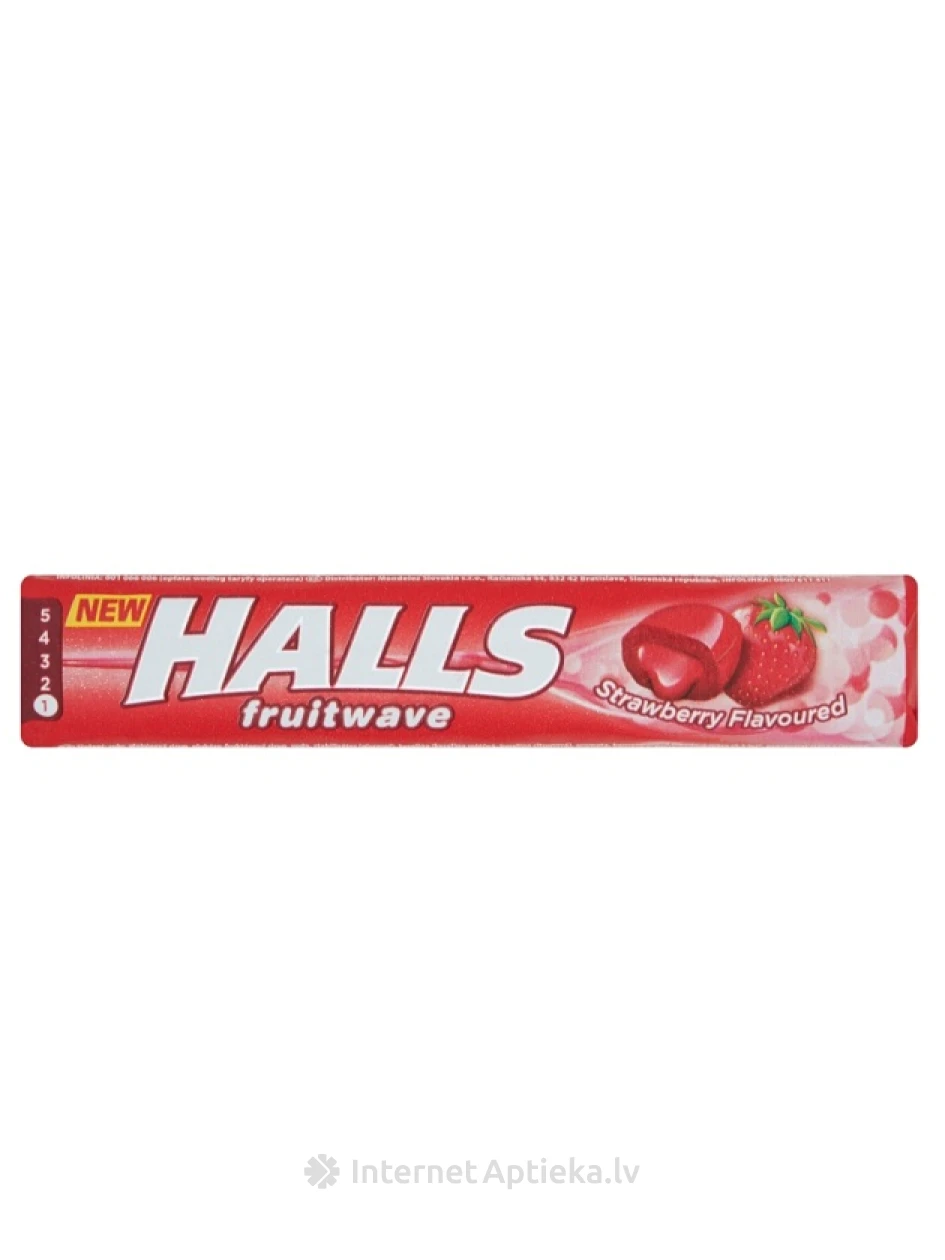 Halls wave Strawberry ledenes, 45 g | internetaptieka.lv