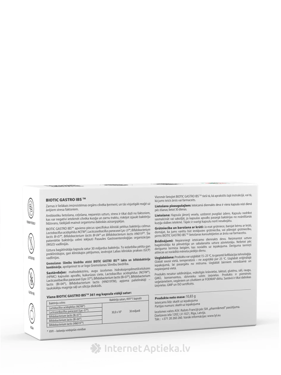 LYL Biotic Gastro IBS, 30 kapsulas | internetaptieka.lv