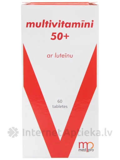 Medpro Multivitamīni 50+ ar luteīnu, 60 tabletes | internetaptieka.lv