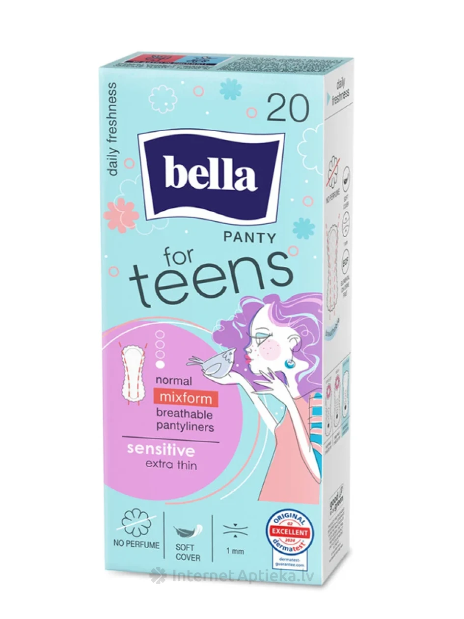 BELLA FOR TEENS Sensitive igapäevased padjad, 20 tk. | internetaptieka.lv