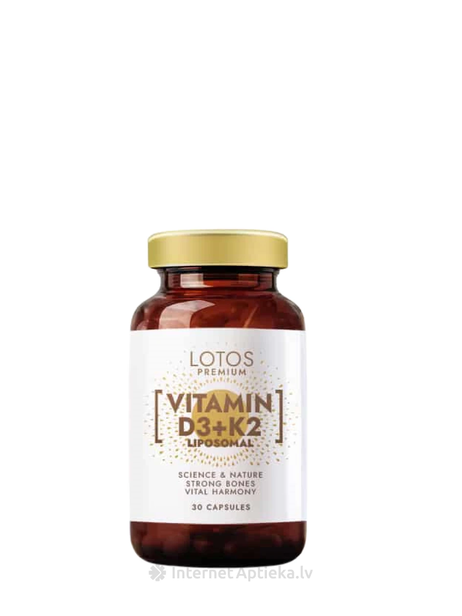 LOTOS PREMIUM Liposomal Vitamin D3 + K2 kapslid, 30 tk. | internetaptieka.lv