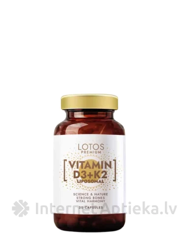 LOTOS PREMIUM Liposomal Vitamin D3 + K2 kapslid, 30 tk. | internetaptieka.lv