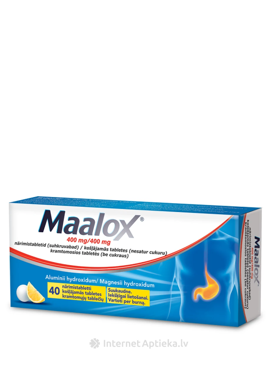 Maalox 400, 40 жевательных таблеток