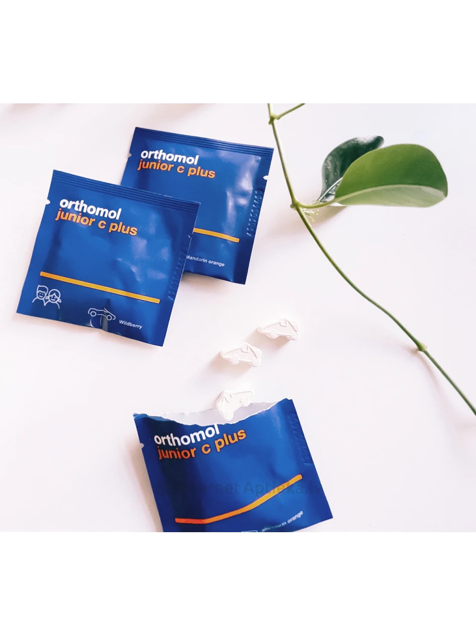 ORTHOMOL Junior C Plus ar meža ogu garšu, 90 košļājamās tabletes | internetaptieka.lv