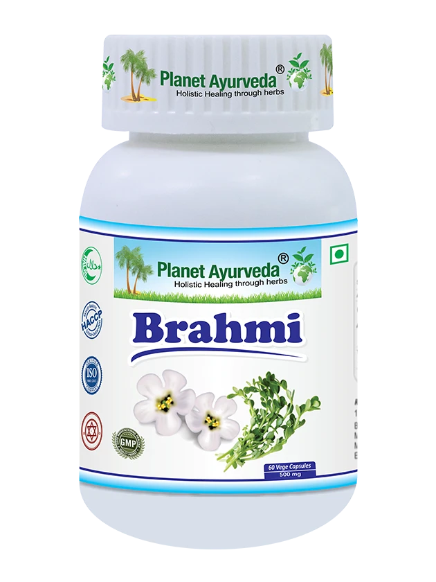 Planet Ayurveda Brahmi Organic kapsulas, 60 gab.