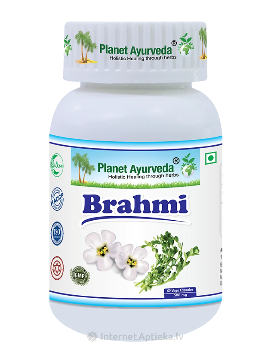Planet Ayurveda® Organic Brahmi, 60 kapslit | internetaptieka.lv