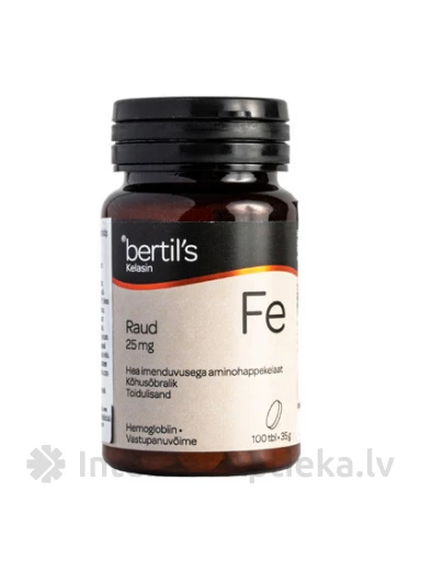 Bertil’s Kelasin Fe (dzelzs), 100 tabletes | internetaptieka.lv