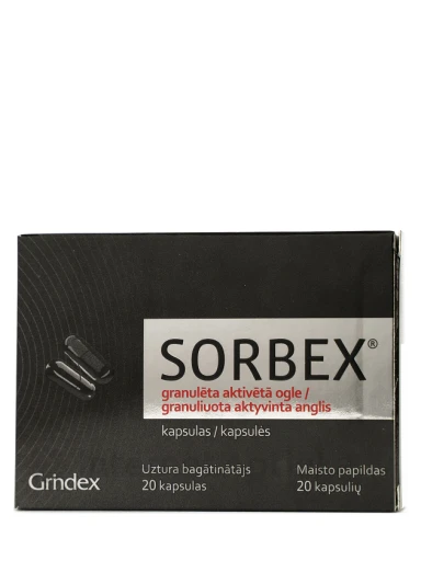 Sorbex 396 mg, 20 капсул | internetaptieka.lv