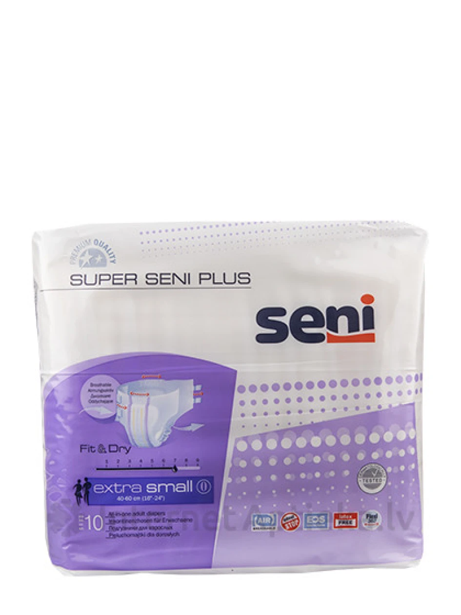 Seni Super Plus Extra Small подгузники, 10 шт. | internetaptieka.lv