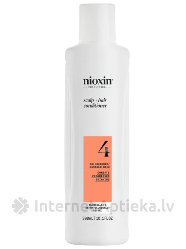 NIOXIN SYS4 кондиционер для окрашенных волос с прогрессирующим истончением, 300 мл | internetaptieka.lv
