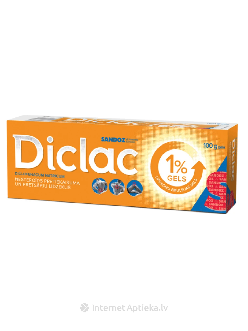 Diclac Гель 1%, 100 г | internetaptieka.lv