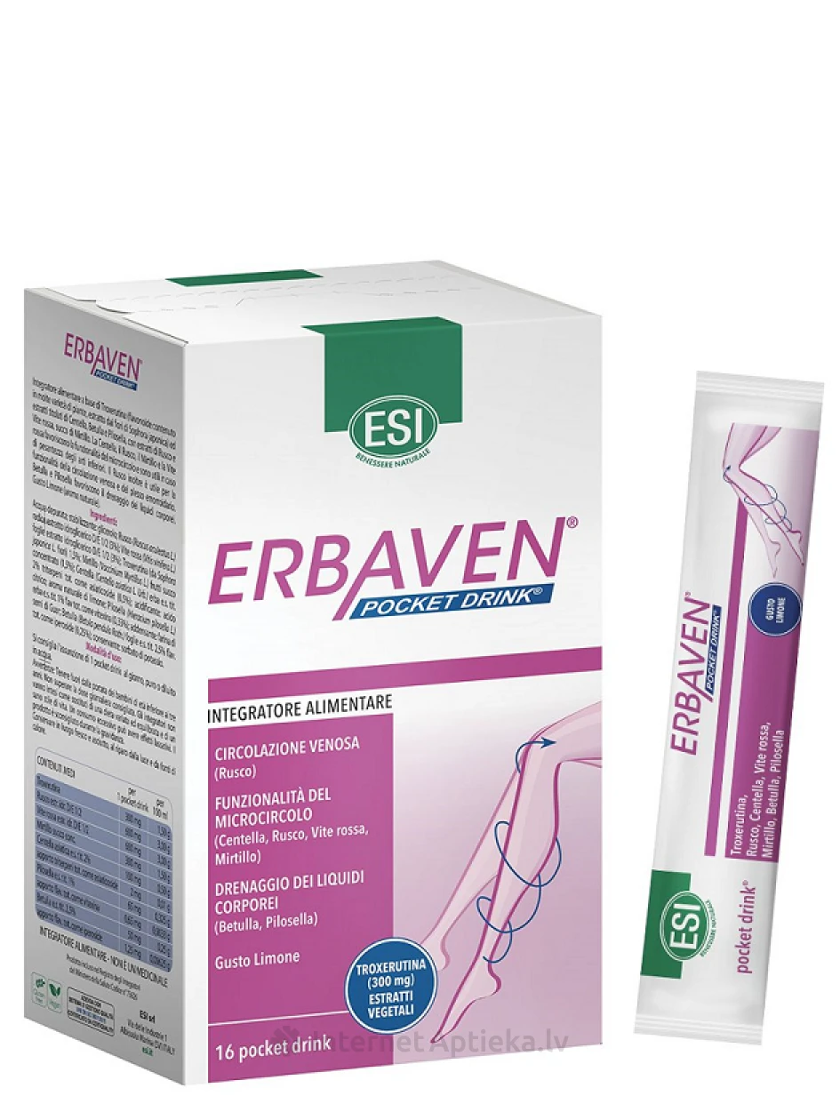 ESI Erbaven pocket drink, 16*20 мл | internetaptieka.lv