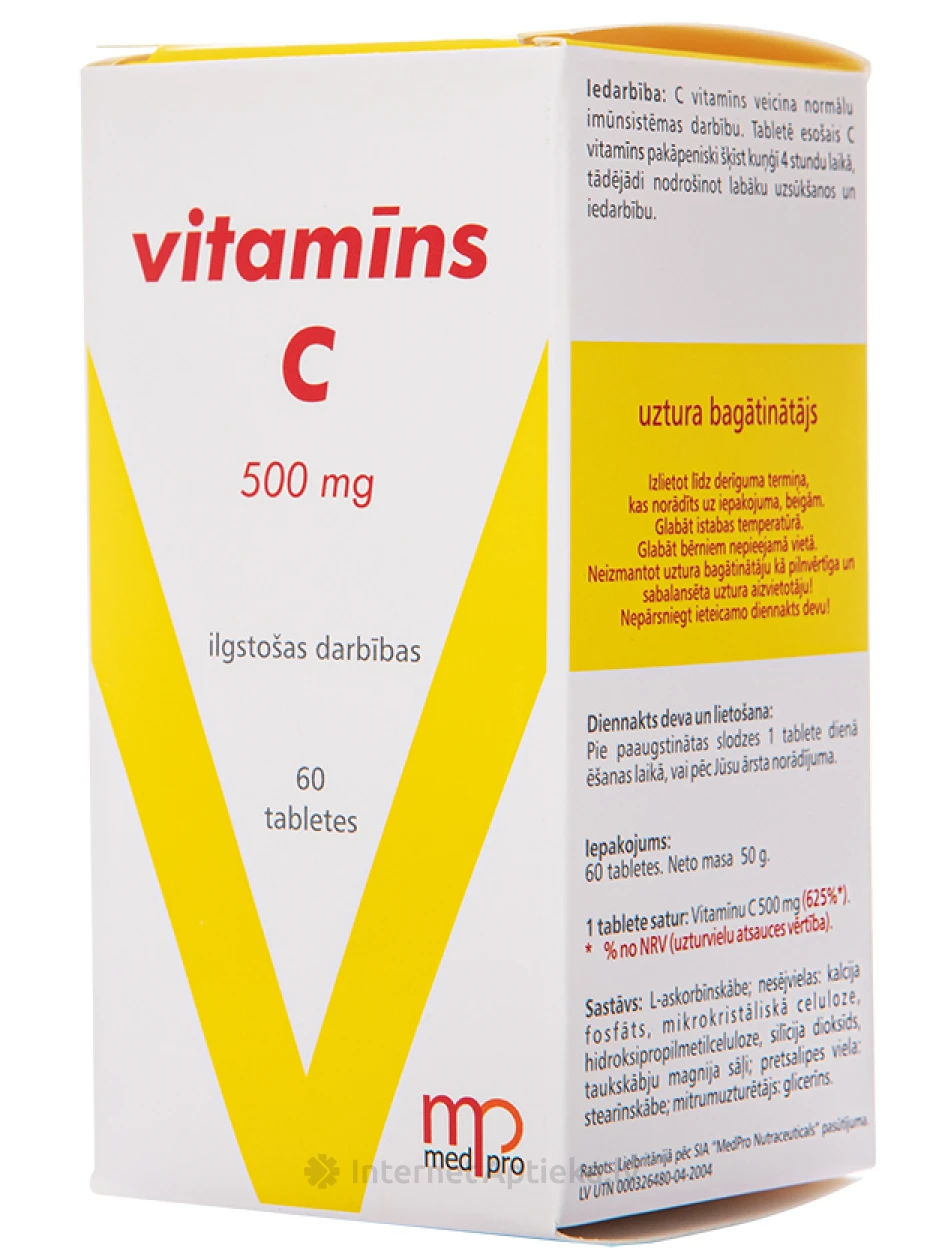 Medpro Витамин C, 60 таблеток | internetaptieka.lv