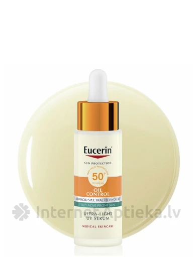 Eucerin Sun Oil Control особенно легкий ежедневный сыворотка SPF 50+, 30 мл | internetaptieka.lv