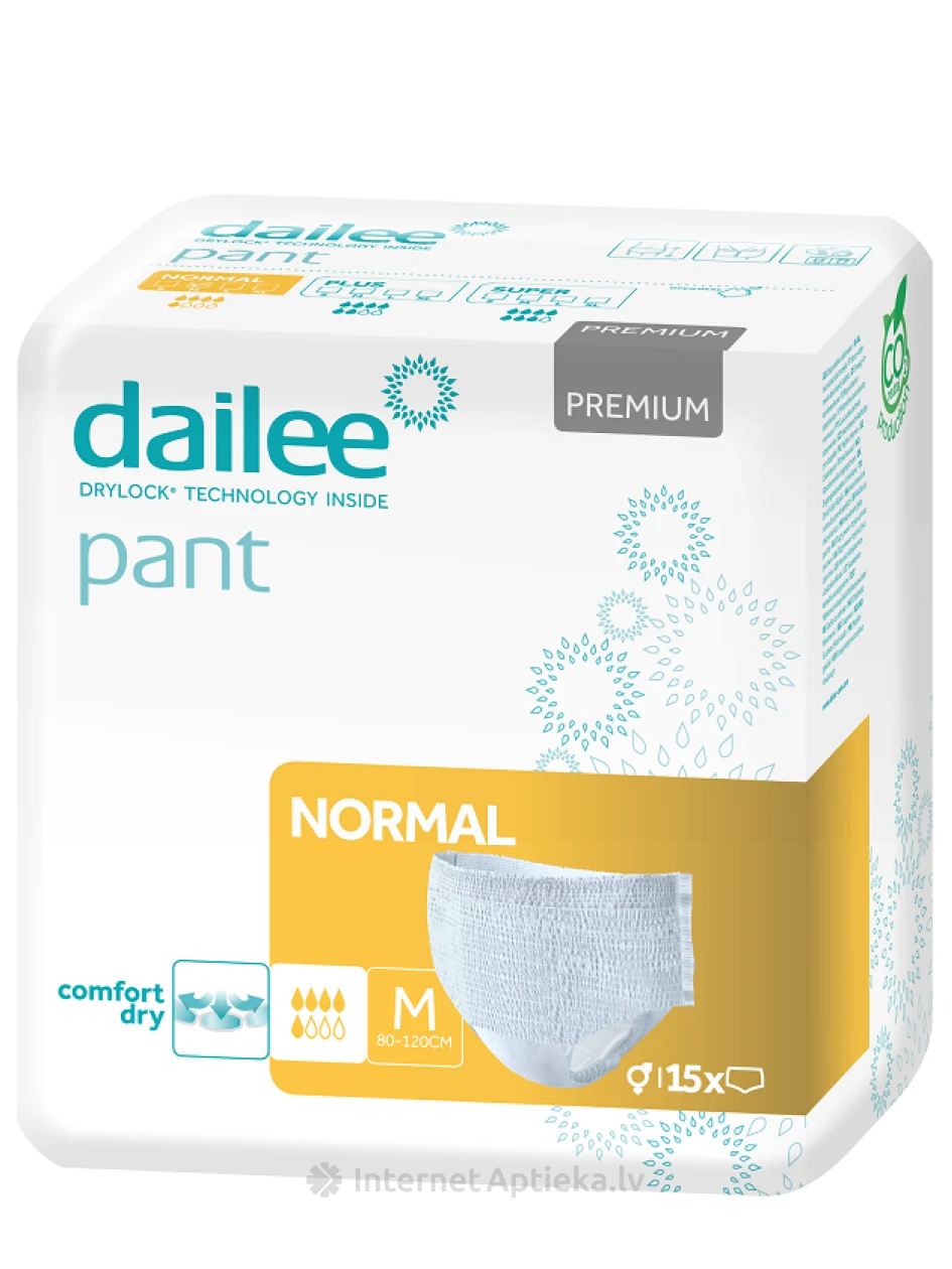 Dailee Pant Premium Normal подгузники M размер, 15 шт. | internetaptieka.lv