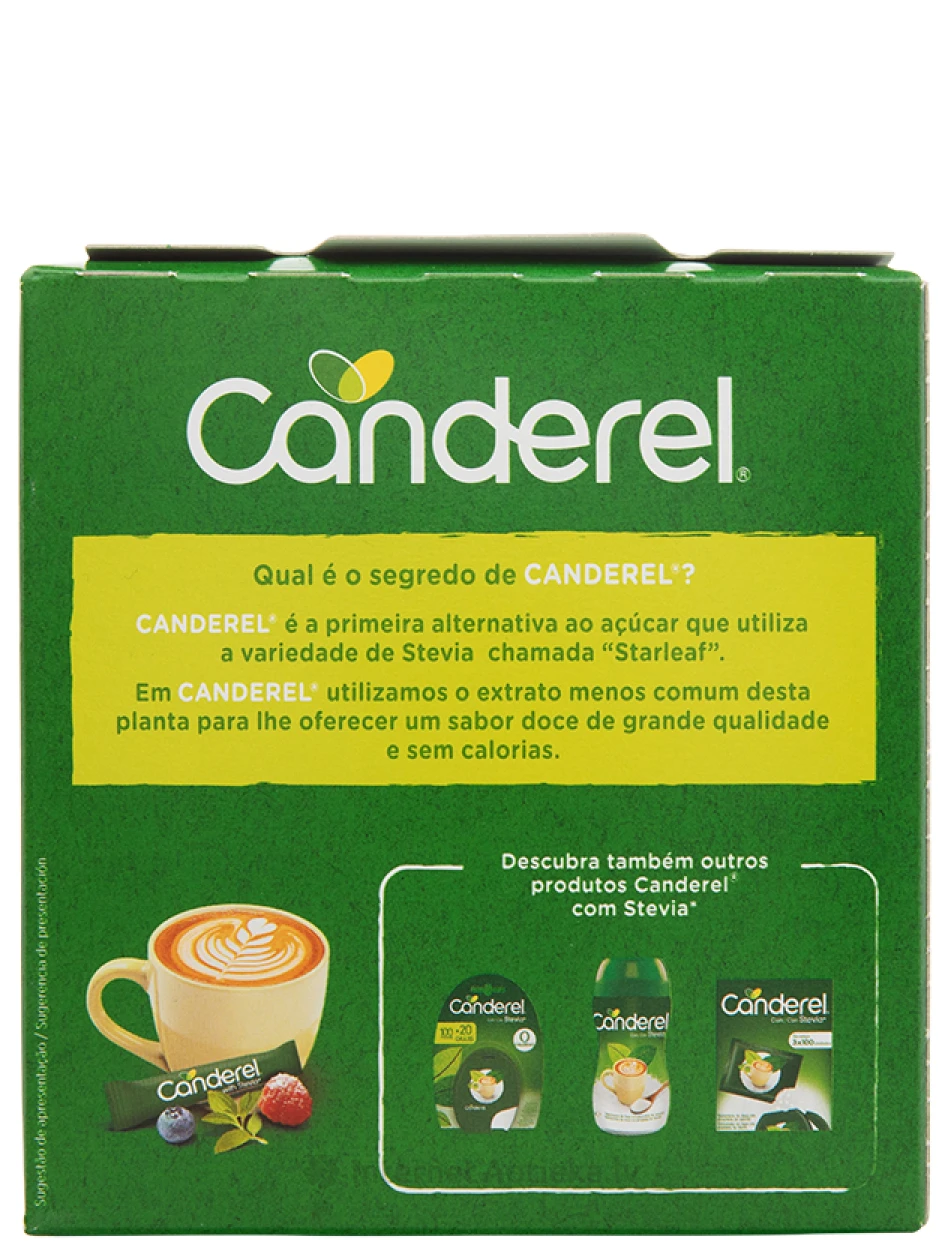 Canderel Stevia un sukraloze kristāliskais saldinātājs paciņās, 40 paciņas x 2 g | internetaptieka.lv