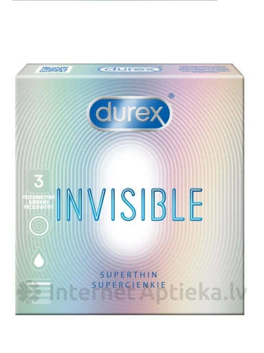DUREX Invisible Extra Sensitive kondoomid, 3 tk. | internetaptieka.lv