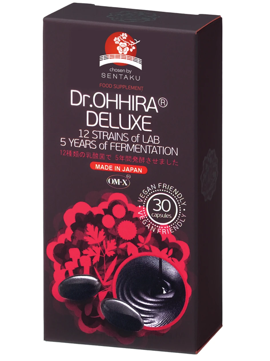 Dr. OHHIRA Deluxe probiootikumid 12 sordi elusbakteritega (5-aastane retsept), 30 kapslit | internetaptieka.lv