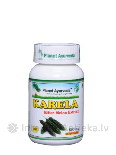 Planet Ayurveda® Karela Organic (с экстрактом плодов горькой дыни), 60 капсул | internetaptieka.lv