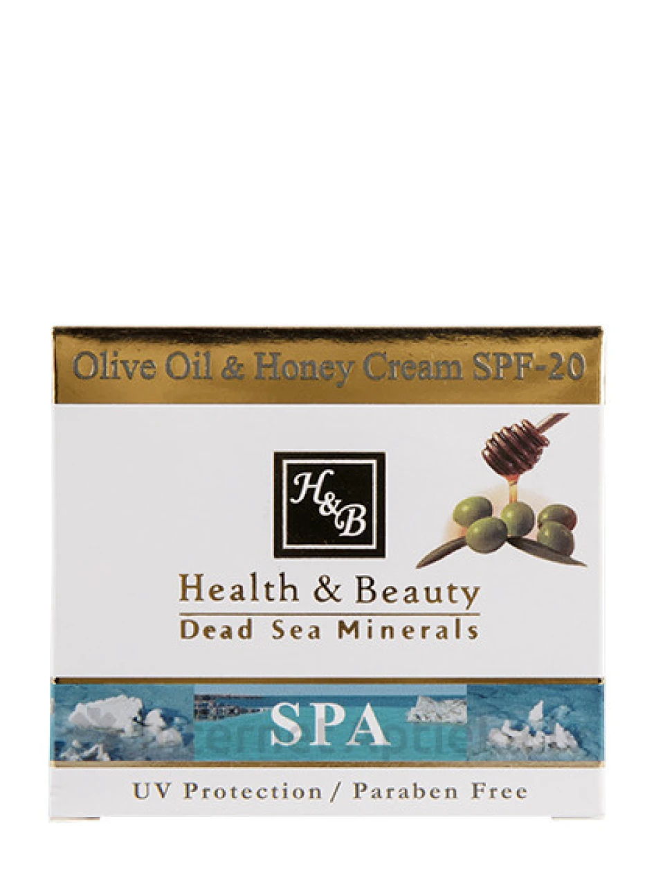 H&B Krēms sejas un kakla ādai SPF 20 ar Medu un Olīveļļu, 50 ml | internetaptieka.lv