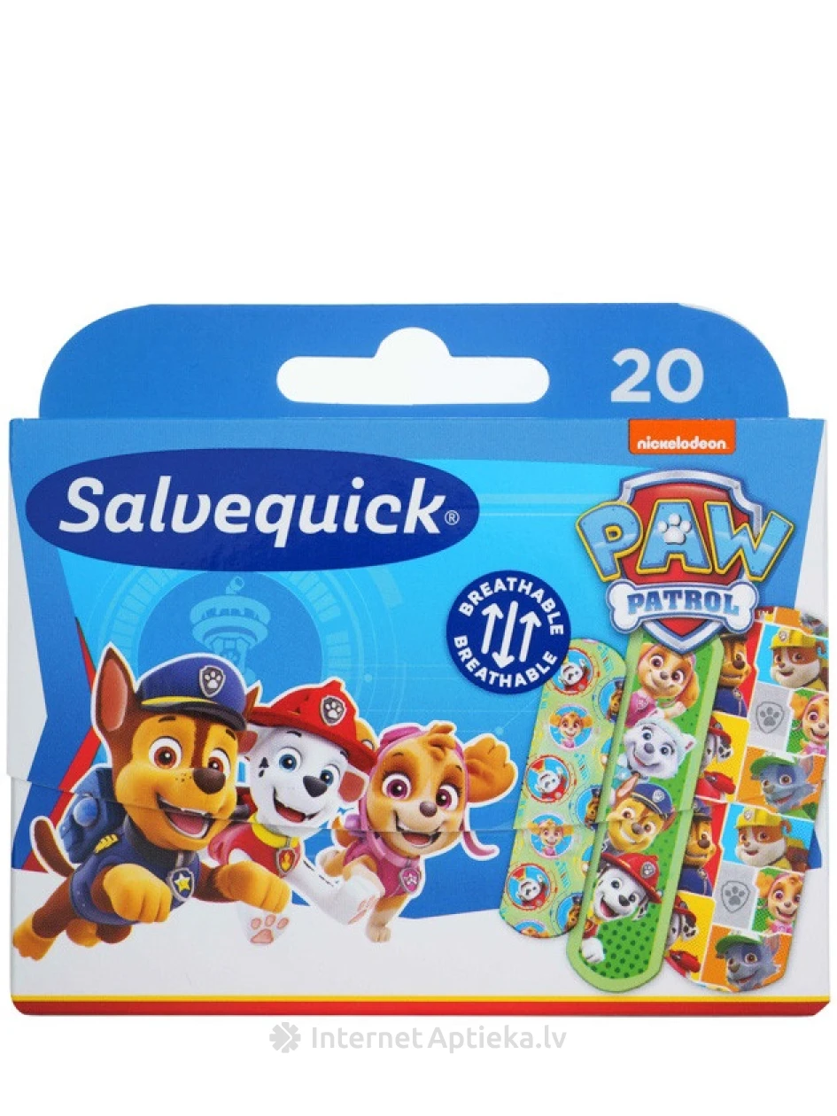 Salvequick Paw Patrol, 20 plāksteri | internetaptieka.lv