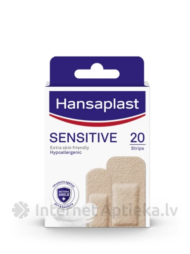 Hansaplast plaastrid Sensitive Strips, 20 plaastrit | internetaptieka.lv