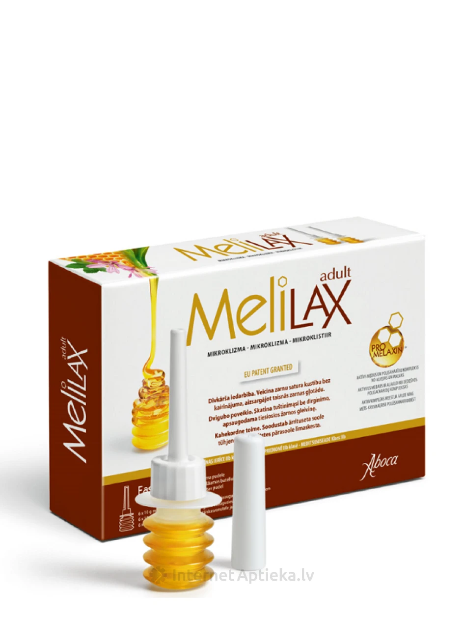 Melilax Adult микроклизмы, 6*10 г | internetaptieka.lv