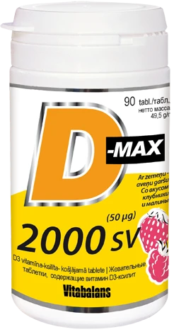 D-Max 2000SV, 90 tabletes 1+1