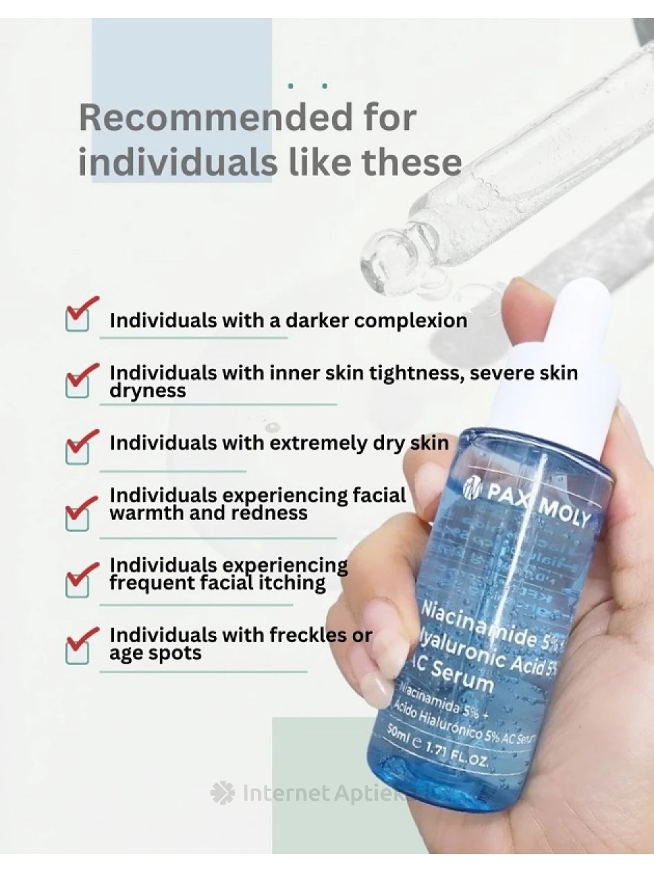 PAX MOLY Serum AC 5%Niacinamide+5% seerum näole, 50 ml | internetaptieka.lv