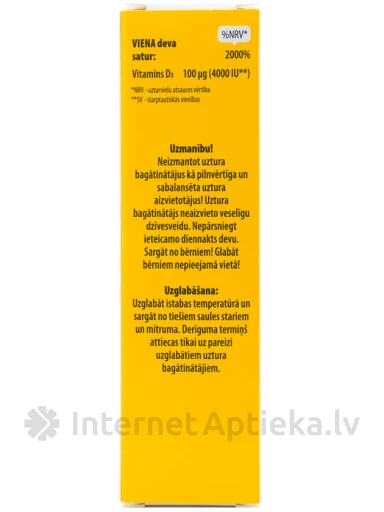 Formula Vitale D-vitamiini 4000 päikesesprei, 20 ml | internetaptieka.lv