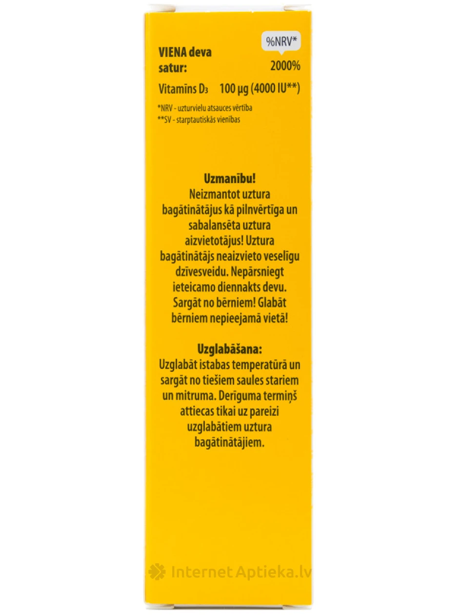 Formula Vitale D-vitamiini 4000 päikesesprei, 20 ml | internetaptieka.lv