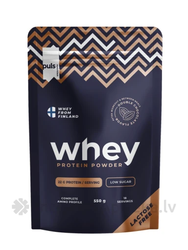 Puls Whey Šokolādes proteīna pulveris bez laktozes, 550 g | internetaptieka.lv