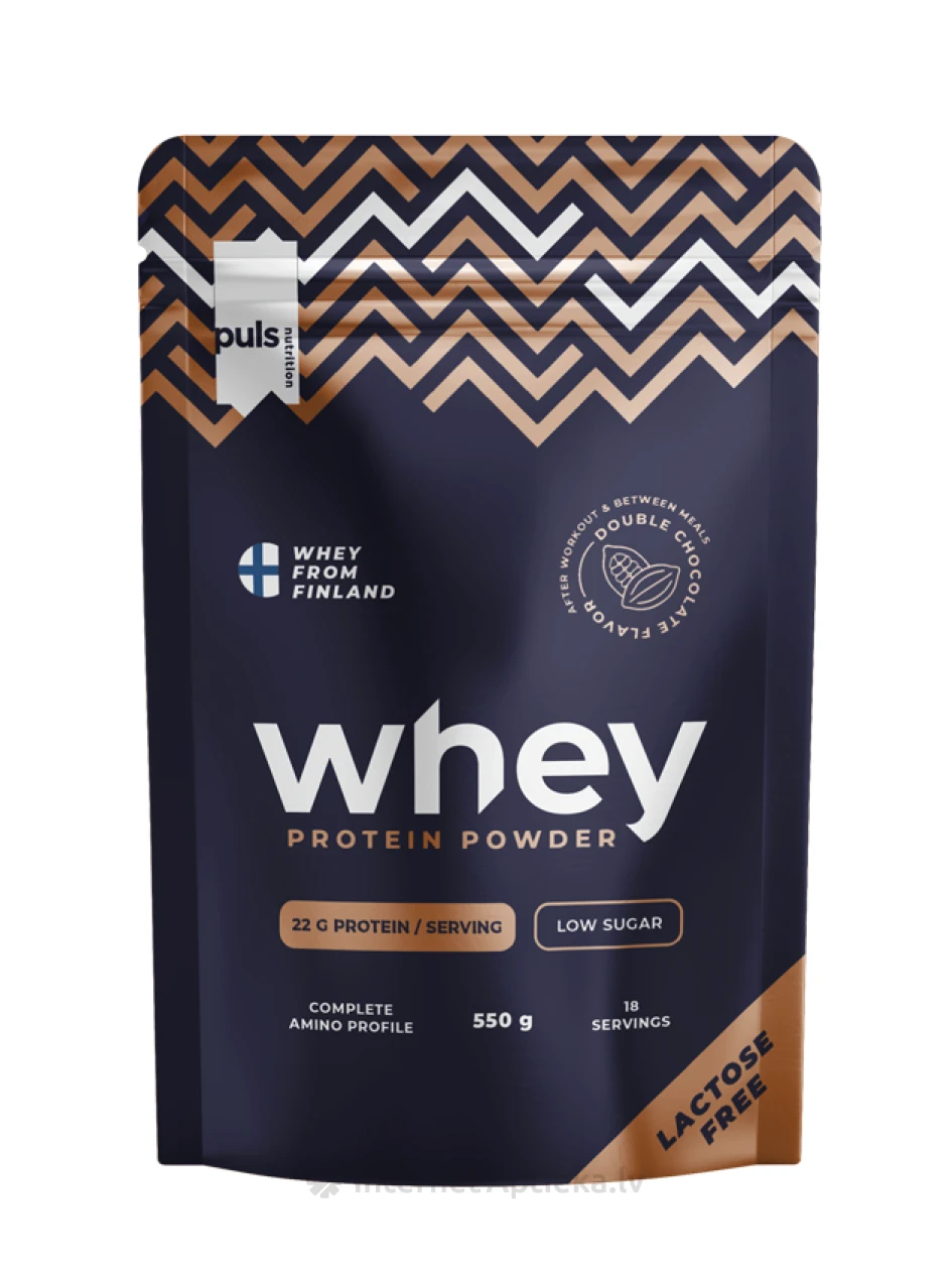 Puls Whey Šokolādes proteīna pulveris bez laktozes, 550 g | internetaptieka.lv