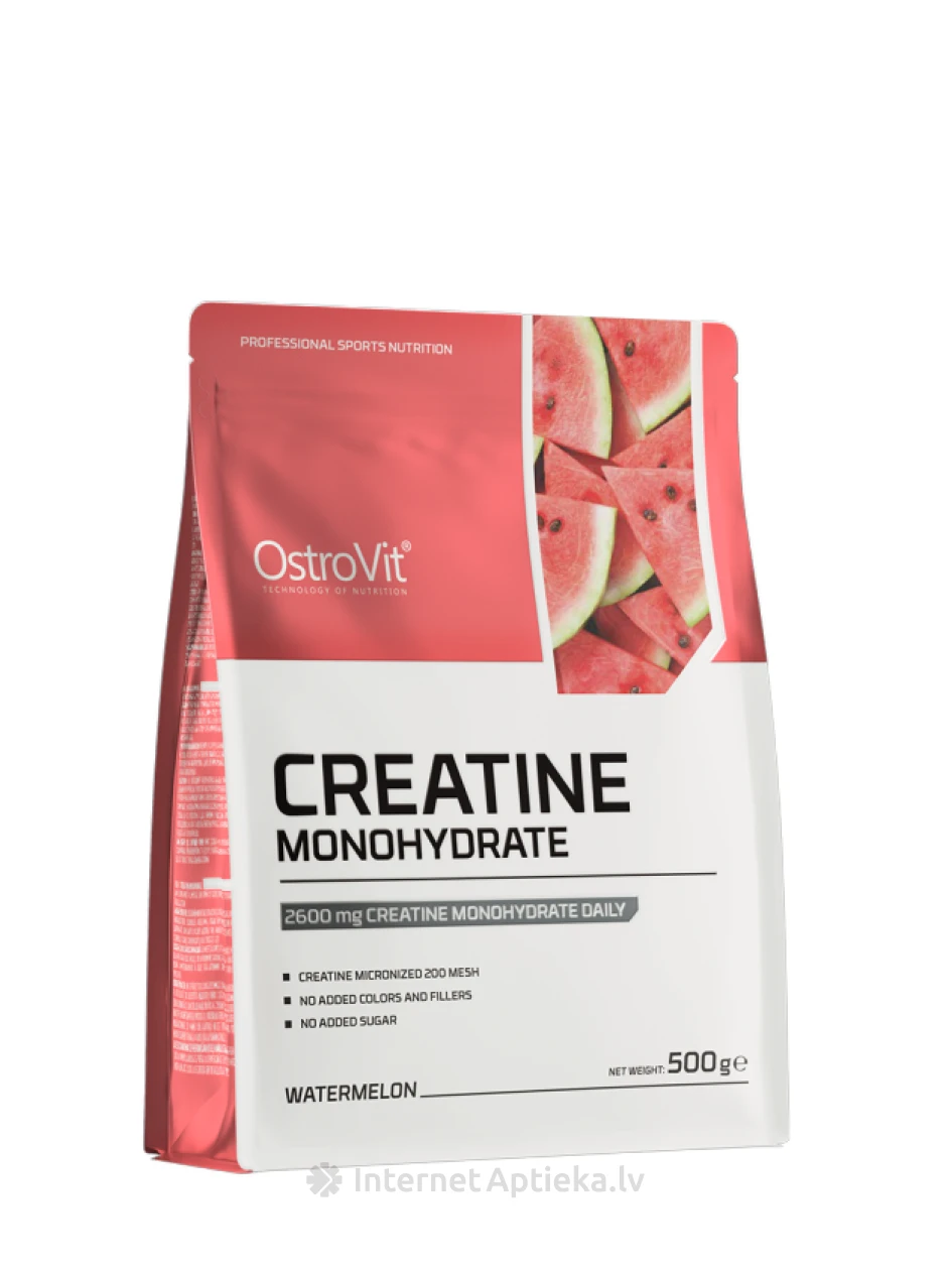 OstroVit Creatine Monohydrate Pulber Watermelon, 500 g | internetaptieka.lv