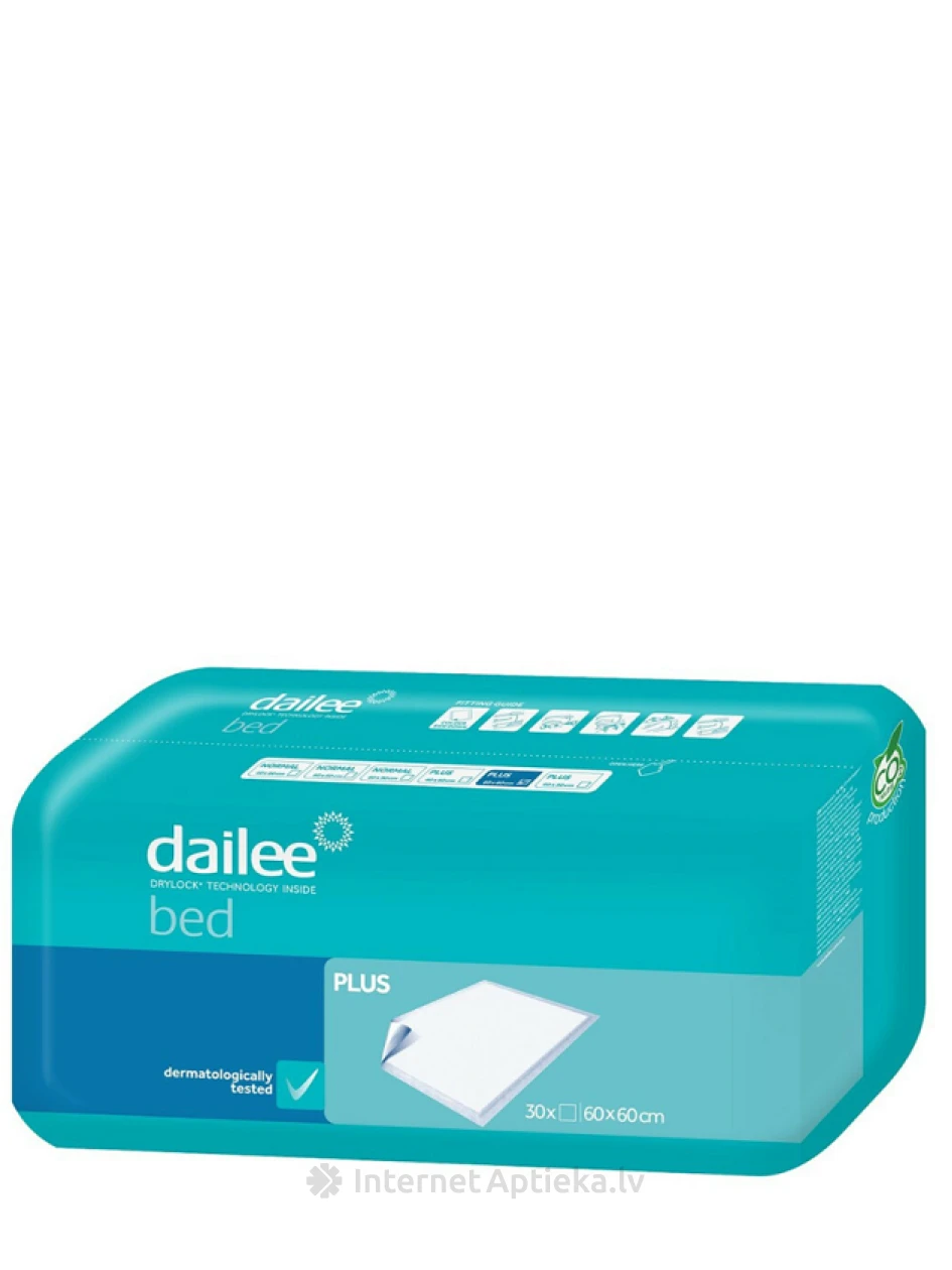 Dailee Bed Plus 60x60cm пеленки, 30 шт. | internetaptieka.lv
